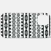 Aztec stylisierte Big Pattern II Schwarz auf Weiß Case-Mate iPhone Hülle (Rückseite (Horizontal))
