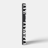 Aztec stylisierte Big Pattern II Schwarz auf Weiß Case-Mate iPhone Hülle (Rückseite / Rechts)