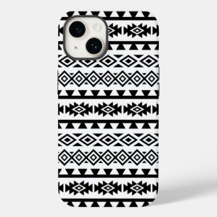 Aztec stylisierte Big Pattern II Schwarz auf Weiß Case-Mate iPhone 14 Hülle