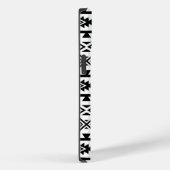 Aztec stylisierte Big Pattern II Schwarz auf Weiß Case-Mate iPhone Hülle (Rückseite / Rechts)