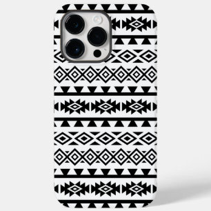 Aztec stylisierte Big Pattern II Schwarz auf Weiß Case-Mate iPhone 14 Pro Max Hülle