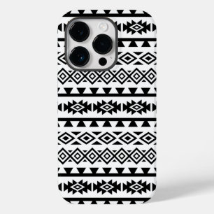 Aztec stylisierte Big Pattern II Schwarz auf Weiß Case-Mate iPhone 14 Pro Hülle