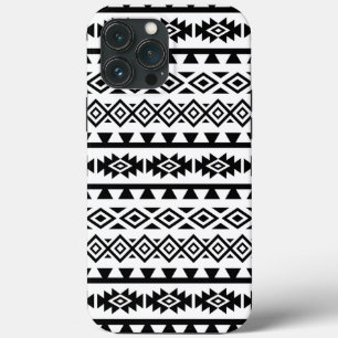 Aztec stylisierte Big Pattern II Schwarz auf Weiß Case-Mate iPhone Hülle