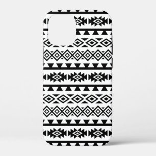 Aztec stylisierte Big Pattern II Schwarz auf Weiß Case-Mate iPhone Hülle