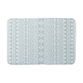 Aztec stylisierte Muster Duck Egg Blue & White Badematte (Vorderseite)