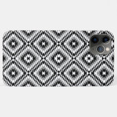 Aztec Stylized BW+Gray Symbol Pattern Case-Mate iPhone Hülle (Rückseite (Horizontal))
