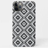 Aztec Stylized BW+Gray Symbol Pattern Case-Mate iPhone Hülle (Rückseite)