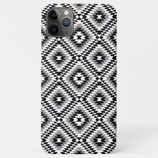 Aztec Stylized BW+Gray Symbol Pattern Case-Mate iPhone Hülle (Rückseite)