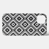 Aztec Stylized BW+Gray Symbol Pattern Case-Mate iPhone Hülle (Rückseite (Horizontal))