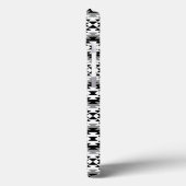 Aztec Stylized BW+Gray Symbol Pattern Case-Mate iPhone Hülle (Rückseite / Links)