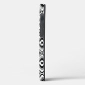 Aztec Stylized BW+Gray Symbol Pattern Case-Mate iPhone Hülle (Rückseite / Links)