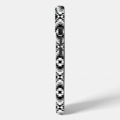 Aztec Stylized BW+Gray Symbol Pattern Case-Mate iPhone Hülle (Rückseite / Links)