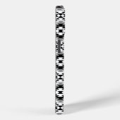 Aztec Stylized BW+Gray Symbol Pattern Case-Mate iPhone Hülle (Rückseite / Rechts)