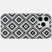 Aztec Stylized BW+Gray Symbol Pattern Case-Mate iPhone Hülle (Rückseite (Horizontal))