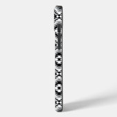 Aztec Stylized BW+Gray Symbol Pattern Case-Mate iPhone Hülle (Rückseite / Links)