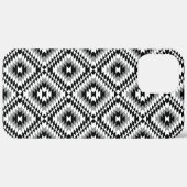 Aztec Stylized BW+Gray Symbol Pattern Case-Mate iPhone Hülle (Rückseite / Rechts)