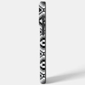 Aztec Stylized BW+Gray Symbol Pattern Case-Mate iPhone Hülle (Rückseite / Links)