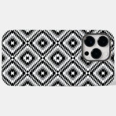 Aztec Stylized BW+Gray Symbol Pattern Case-Mate iPhone Hülle (Rückseite (Horizontal))