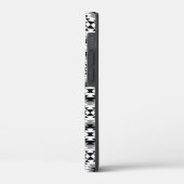 Aztec Stylized BW+Gray Symbol Pattern Case-Mate iPhone Hülle (Rückseite / Links)