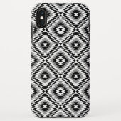 Aztec Stylized BW+Gray Symbol Pattern Case-Mate iPhone Hülle (Rückseite)
