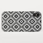 Aztec Stylized BW+Gray Symbol Pattern Case-Mate iPhone Hülle (Rückseite (Horizontal))