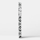 Aztec Stylized BW+Gray Symbol Pattern Case-Mate iPhone Hülle (Rückseite / Links)