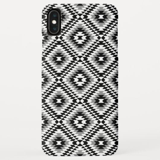Aztec Stylized BW+Gray Symbol Pattern Case-Mate iPhone Hülle (Rückseite)
