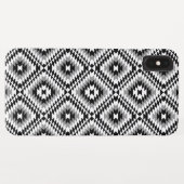 Aztec Stylized BW+Gray Symbol Pattern Case-Mate iPhone Hülle (Rückseite (Horizontal))