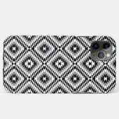 Aztec Stylized BW+Gray Symbol Pattern Case-Mate iPhone Hülle (Rückseite (Horizontal))