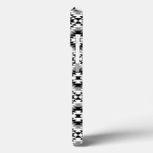 Aztec Stylized BW+Gray Symbol Pattern Case-Mate iPhone Hülle (Rückseite / Links)