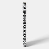 Aztec Stylized BW+Gray Symbol Pattern Case-Mate iPhone Hülle (Rückseite / Links)