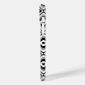 Aztec Stylized BW+Gray Symbol Pattern Case-Mate iPhone Hülle (Rückseite / Links)