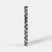 Aztec Stylized BW+Gray Symbol Pattern iPhone Hülle (Rechte Seite)