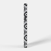 Aztec Stylized BW+Gray Symbol Pattern iPhone Hülle (Rechte Seite)
