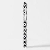Aztec Stylized BW+Gray Symbol Pattern iPhone Hülle (Linke Seite)