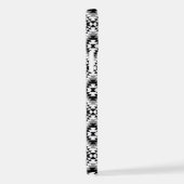 Aztec Stylized BW+Gray Symbol Pattern iPhone Hülle (Rechte Seite)