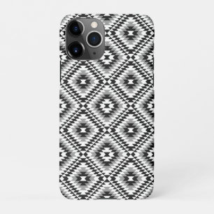 Aztec Stylized BW+Gray Symbol Pattern iPhone 11Pro Hülle