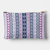 Aztec Stylized (V) Ptn Pinks Purples Blues White Zubehörtasche (Rückseite)