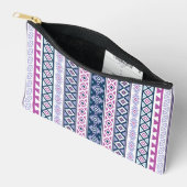 Aztec Stylized (V) Ptn Pinks Purples Blues White Zubehörtasche (Offen)