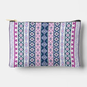 Aztec Stylized (V) Ptn Pinks Purples Blues White Zubehörtasche (Vorderseite)