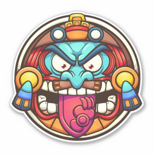 Aztec Sun Aufkleber (Vorderseite)