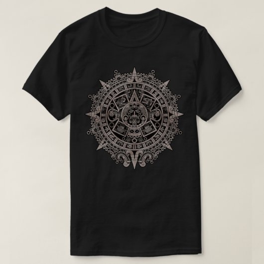 Aztec Sun Calendar Aztec Sun Stone Mayan Sun Symbo T-Shirt (Design vorne)