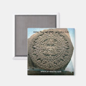 Aztec "Sun calendar", Mexiko-Stadt Magnet (Vorderseite/Rückseite)