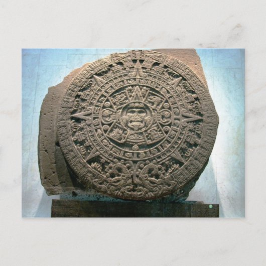 Aztec "Sun calendar", Mexiko-Stadt Postkarte (Vorderseite)