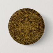 Aztec Sun Stone Calendar Button (Vorderseite)