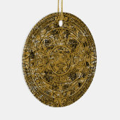 Aztec Sun Stone Calendar Keramikornament (Rechts)