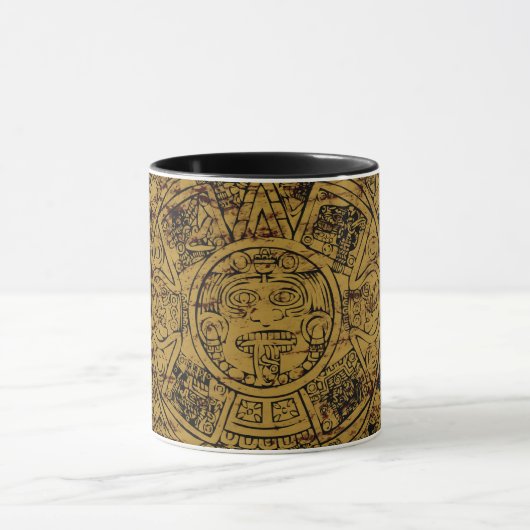Aztec Sun Stone Calendar Tasse (Zentrum)