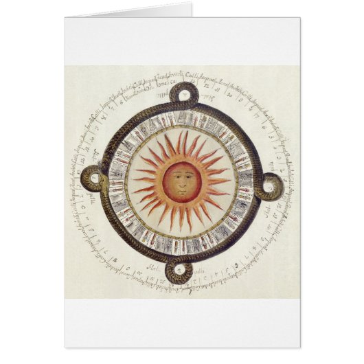 Aztec Sun Stone Card (Vorne)