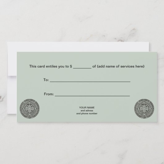 Aztec Sun Stone Maya Kalender 1 (Rückseite)