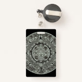 Aztec Sun Stone Maya Kalender 1 Ausweis (Rückseite mit Rechteck)